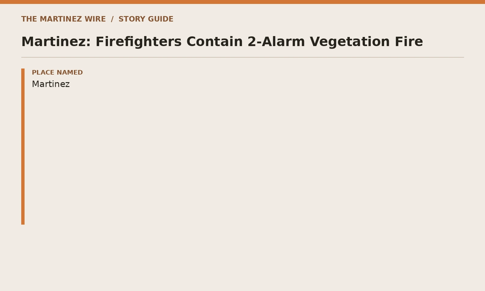 Story guide: details named in the linked reporting