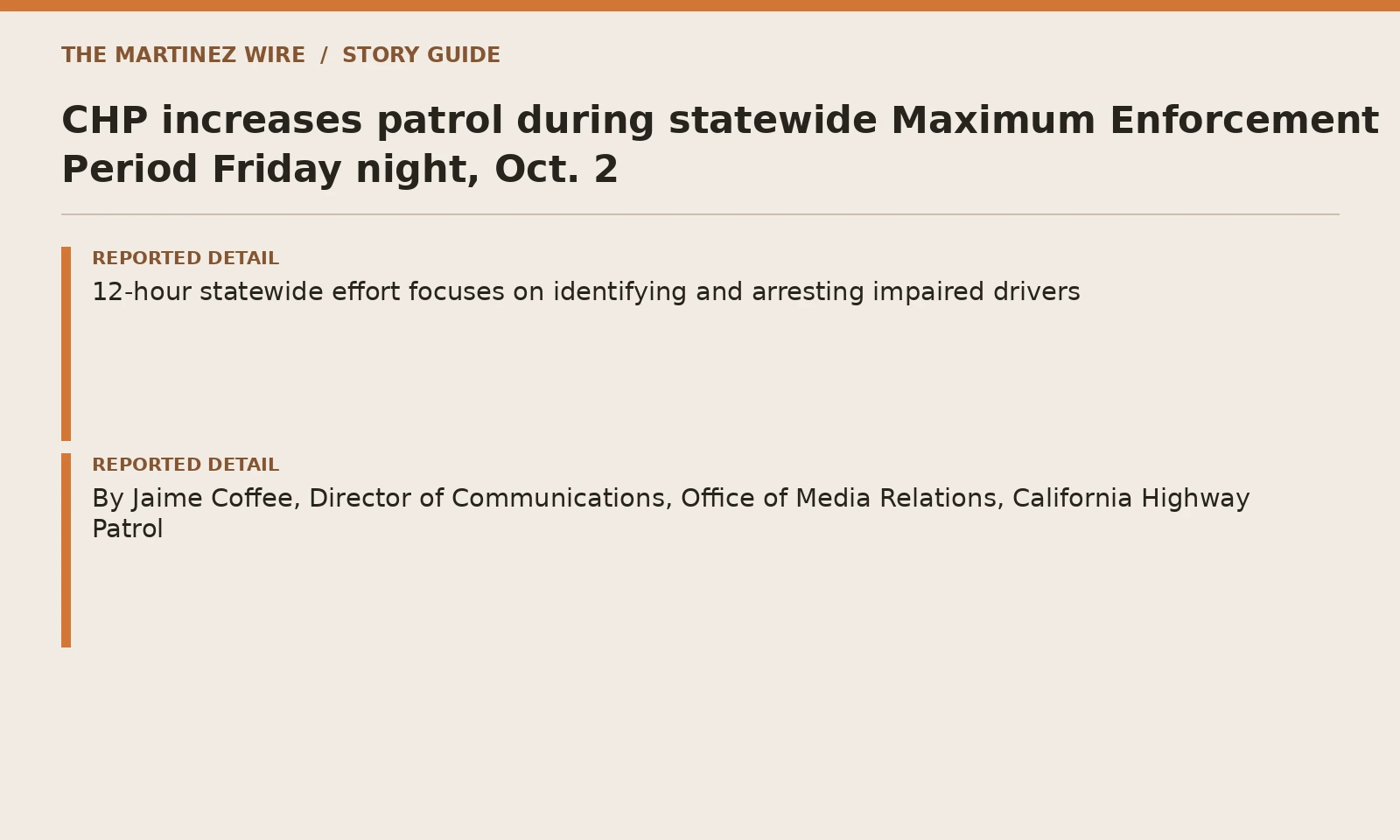 Story guide: details named in the linked reporting