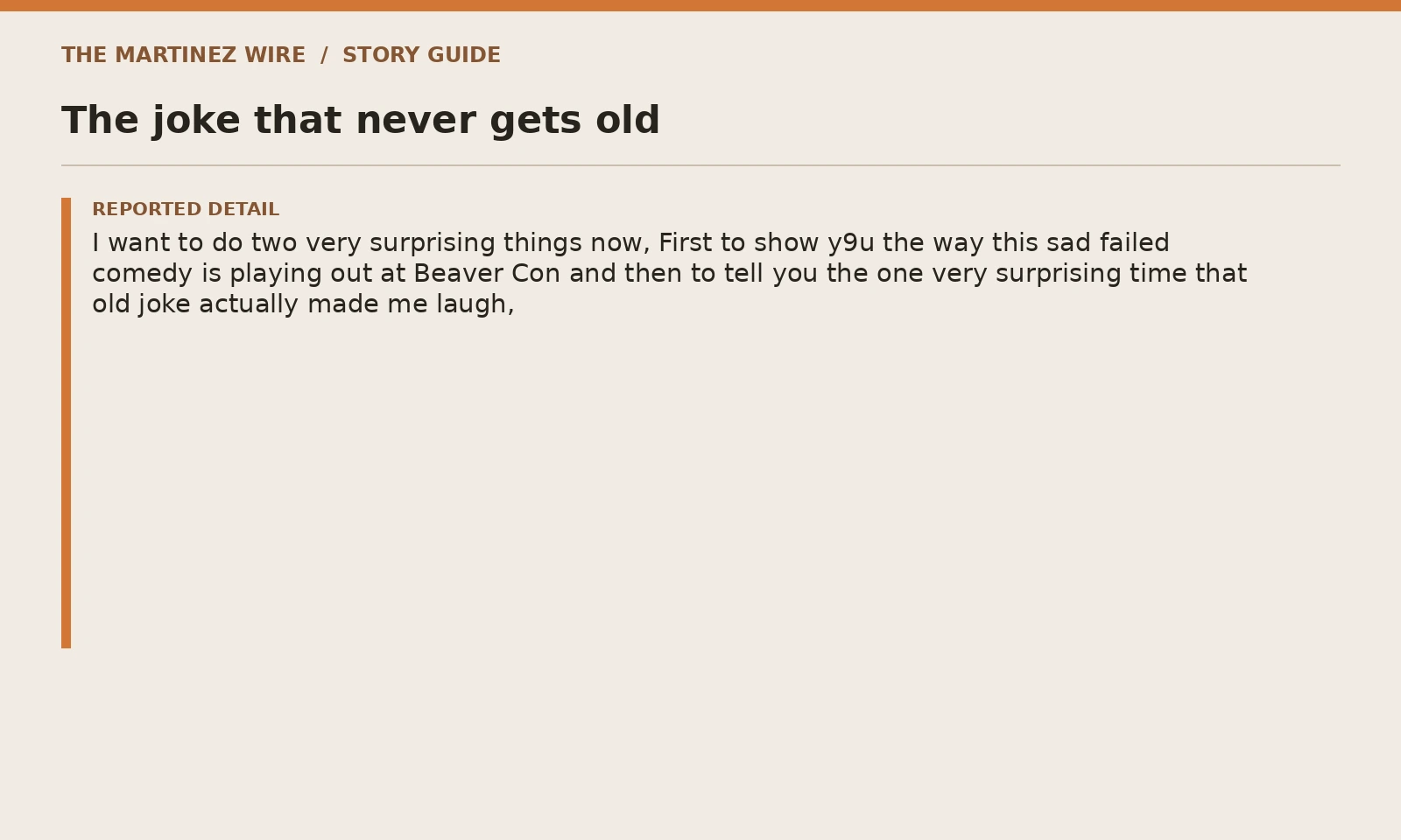 Story guide: details named in the linked reporting