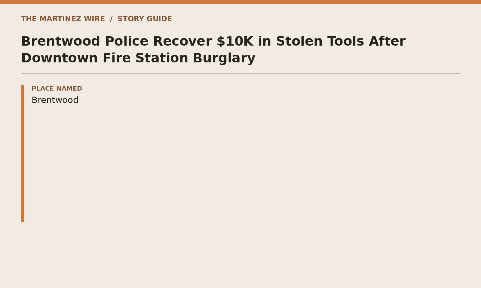 Story guide: details named in the linked reporting