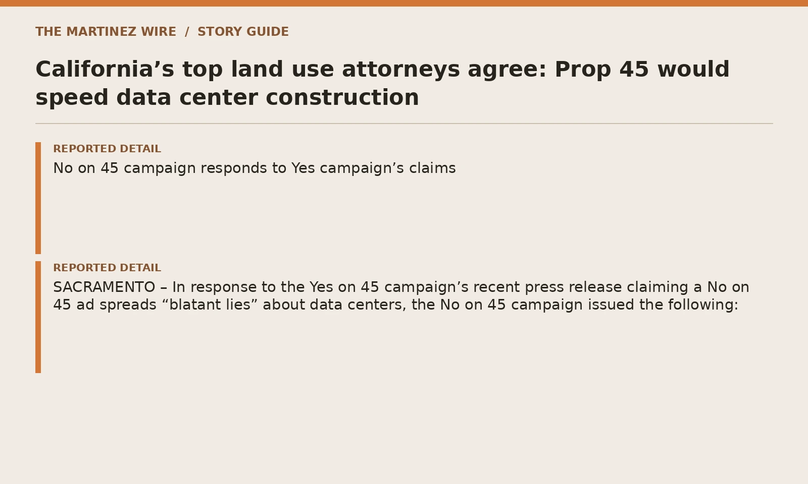 Story guide: details named in the linked reporting