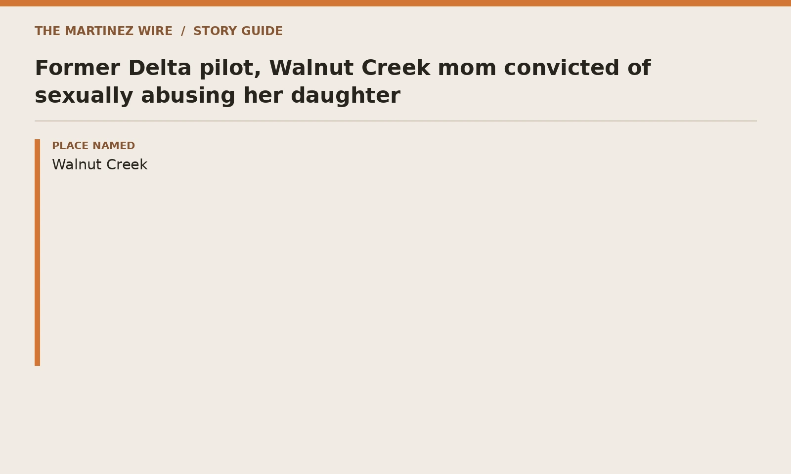 Story guide: details named in the linked reporting